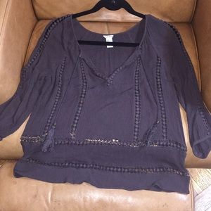 Forever 21 black 3/4 sleeve top